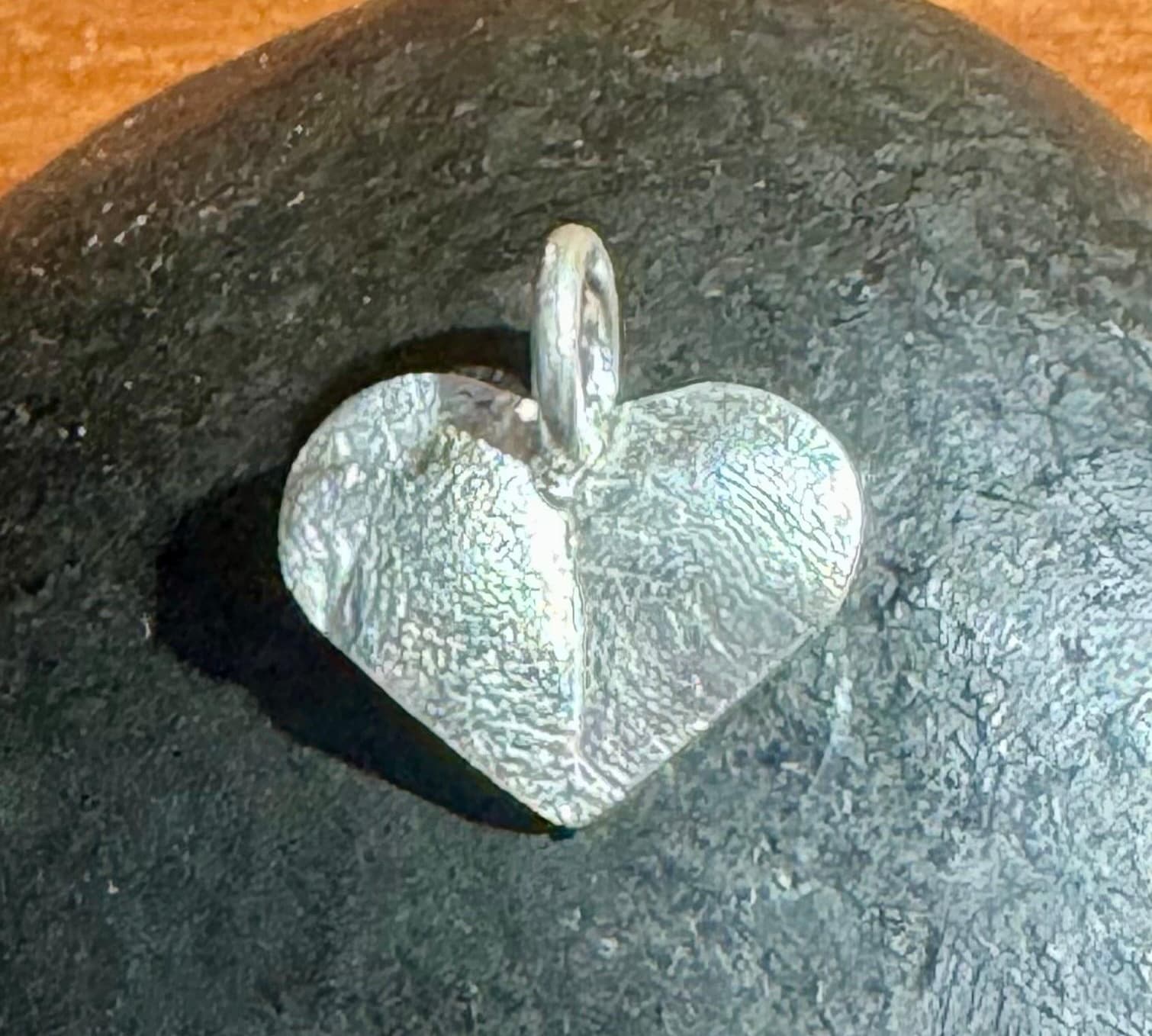 Silver nose-print pendant for everyday wear